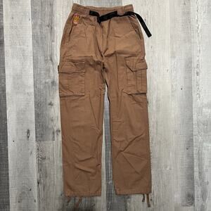 Spitfire Mens Cargo Pants Size XS Brown Bighead Logo Skater Belted Cotton